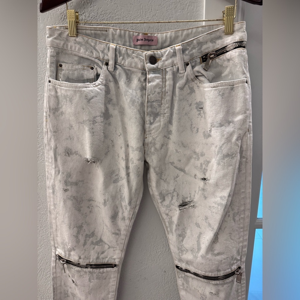 Palm Angels Paint Jeans Pants 30 - Picture 4 of 16